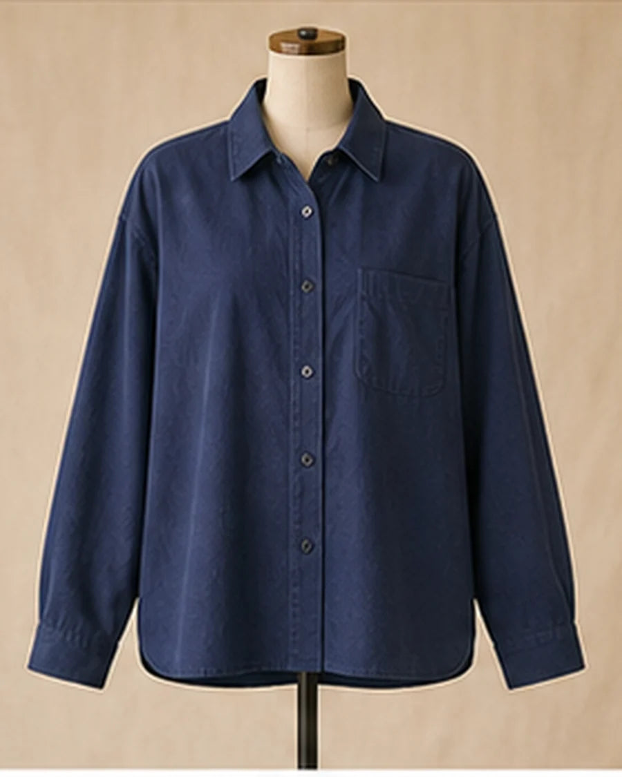 Indigo relaxed overshirt