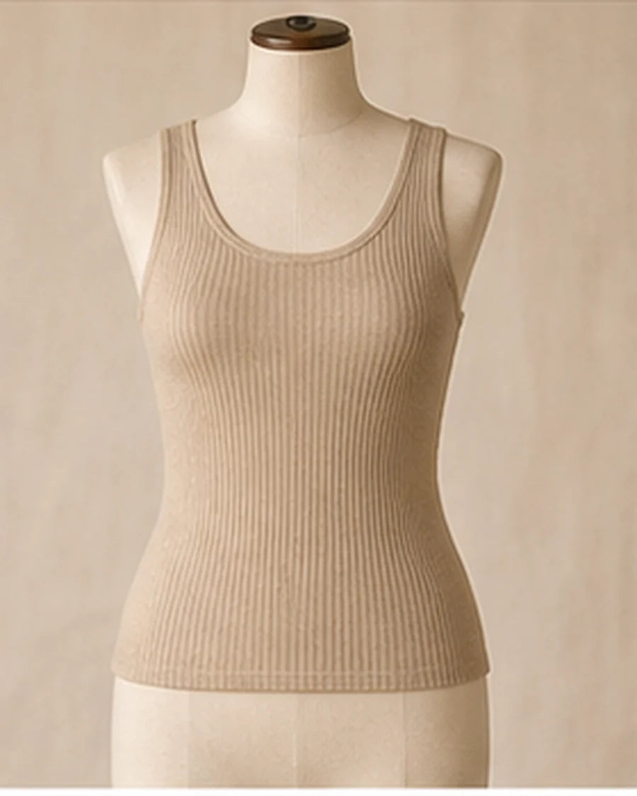 Sand rib knit tank