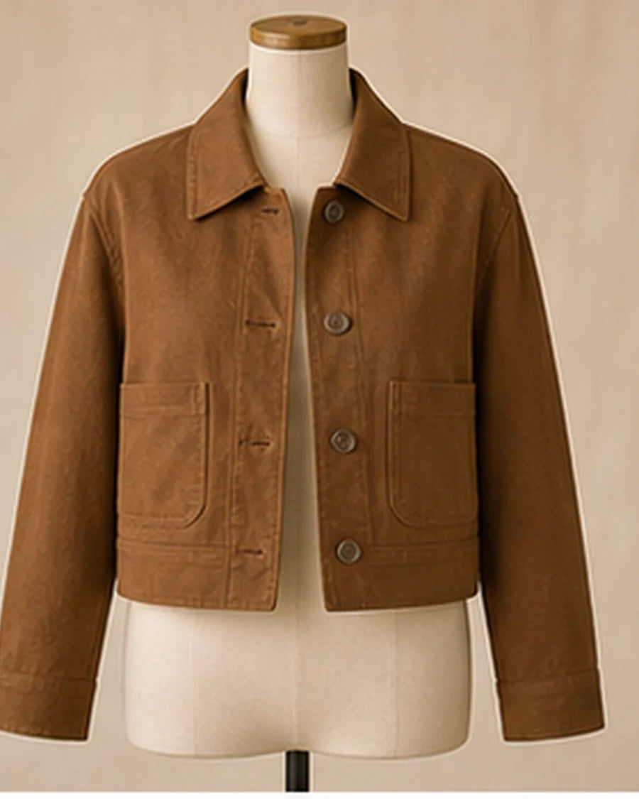 Tobacco cropped jacket